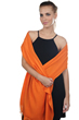 Cashmere & Silk accessories shawls platine orange popsicle 201 cm x 71 cm